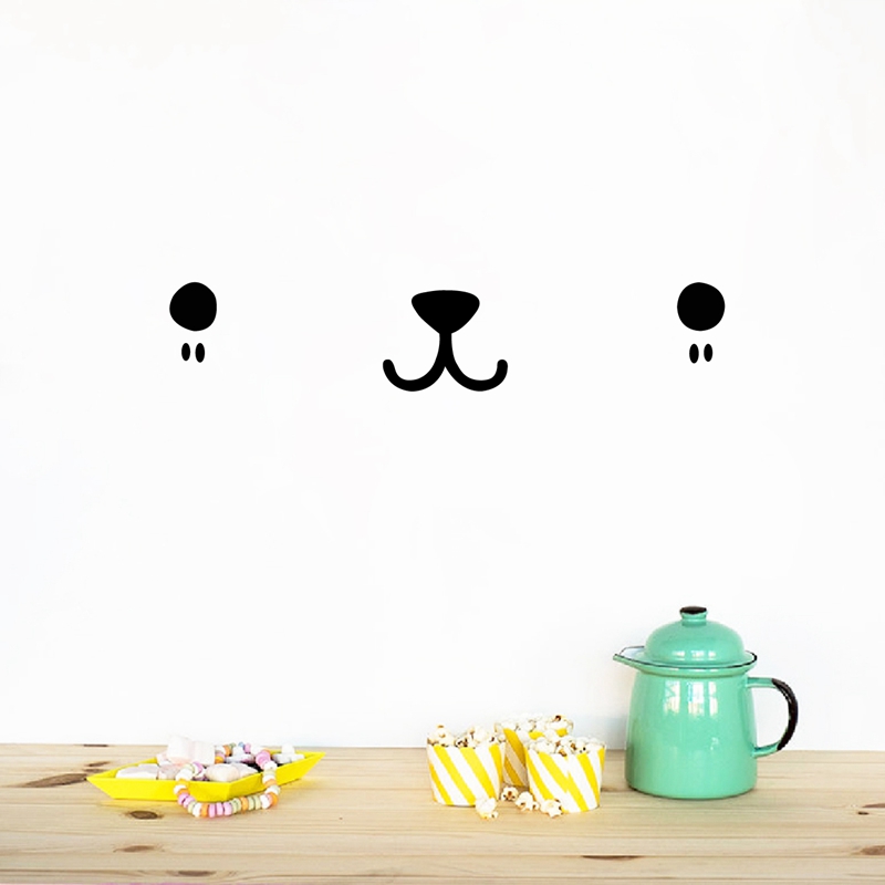 Cute Kawaii Face Wall Art Deca - Baby Nursery Vinyl Wall Stickers 리뷰 및 가격