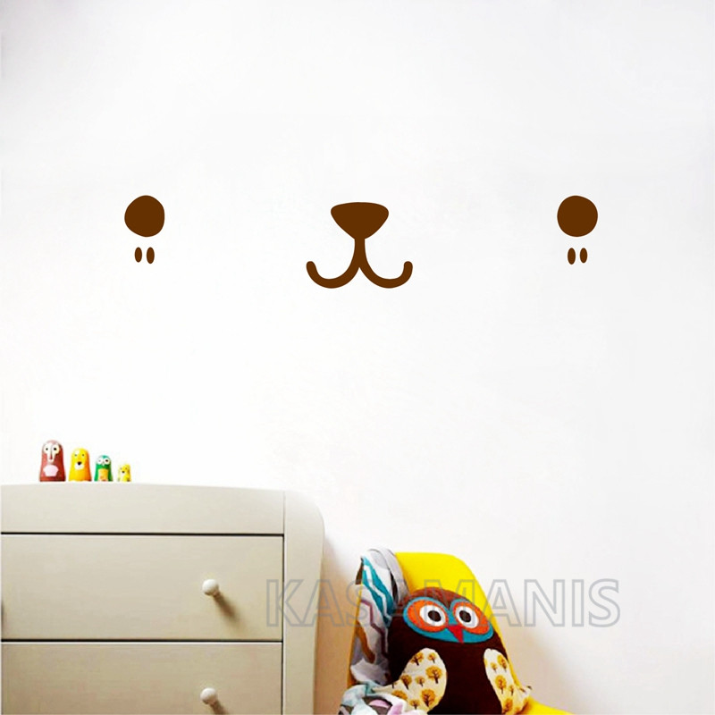 Cute Kawaii Face Wall Art Deca - Baby Nursery Vinyl Wall Stickers 리뷰 및 가격