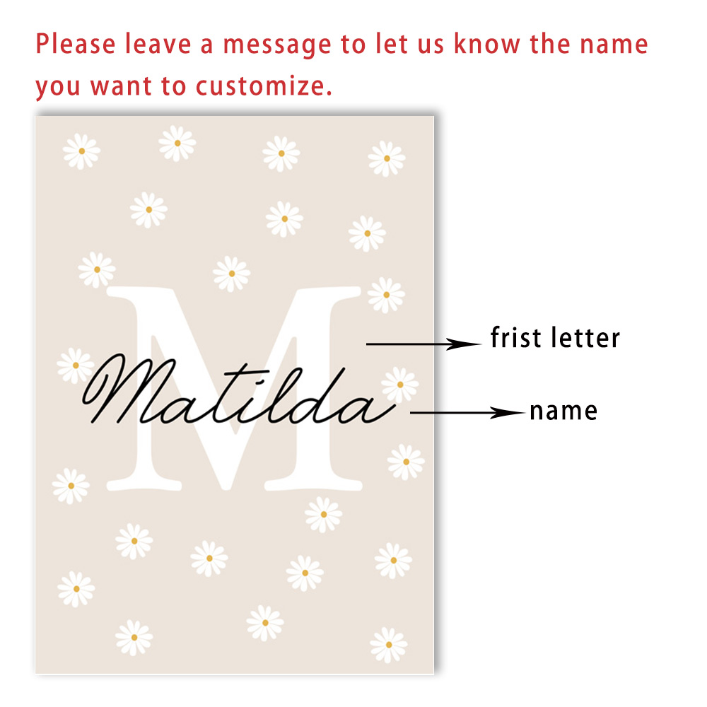 Personalized Name Wildflower N - Baby Nursery Vase 리뷰 및 가격