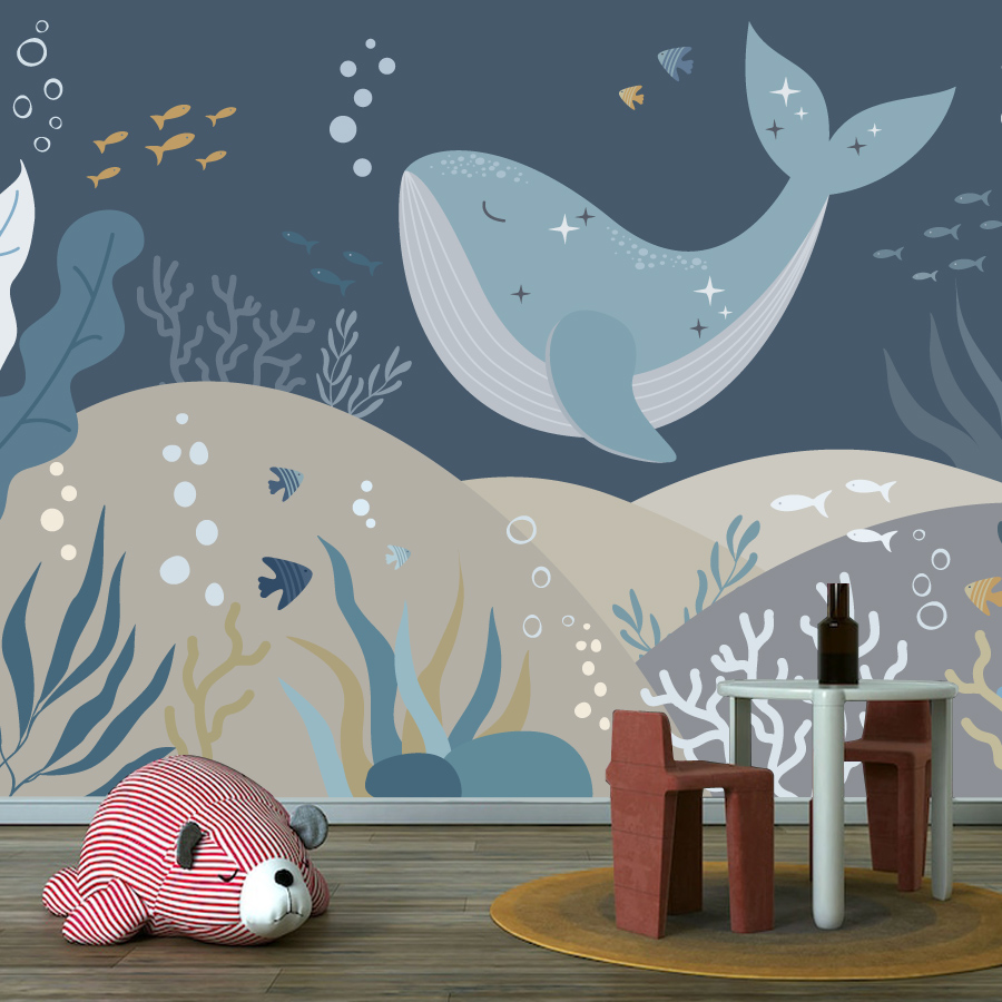 10+ Cute Cartoon Whale Wallpap - Baby Nursery Peel And Stick Wallpaper 리뷰 및 가격