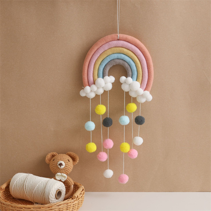 Nordic Felt Woven Rainbow Hair - Baby Nursery Garland 리뷰 및 가격