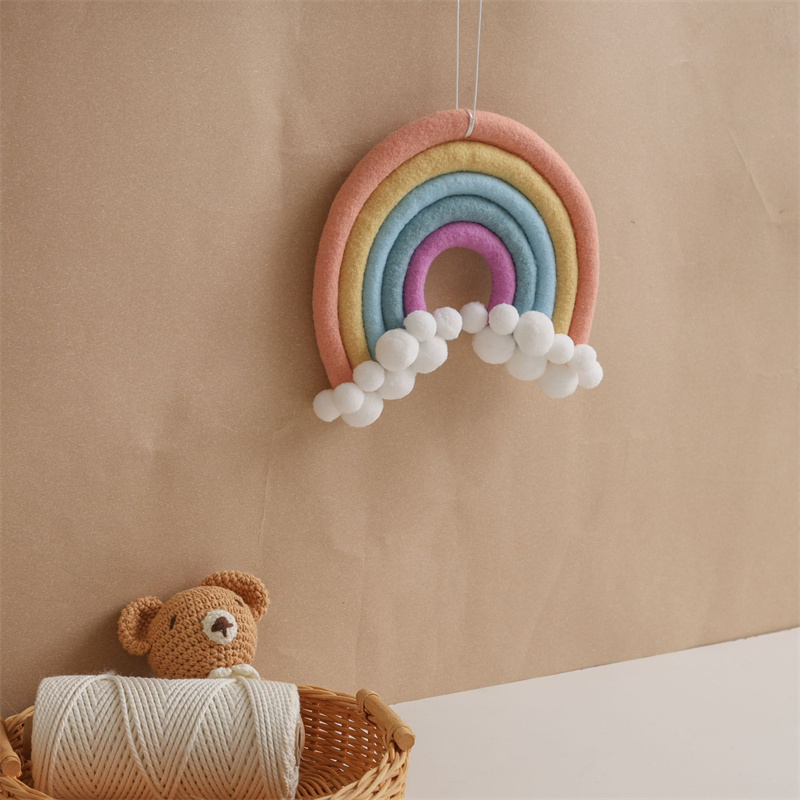 Nordic Felt Woven Rainbow Hair - Baby Nursery Garland 리뷰 및 가격