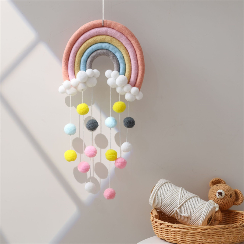 Nordic Felt Woven Rainbow Hair - Baby Nursery Garland 리뷰 및 가격