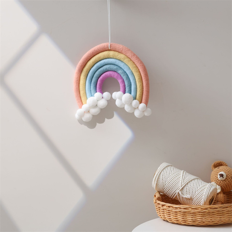 Nordic Felt Woven Rainbow Hair - Baby Nursery Garland 리뷰 및 가격
