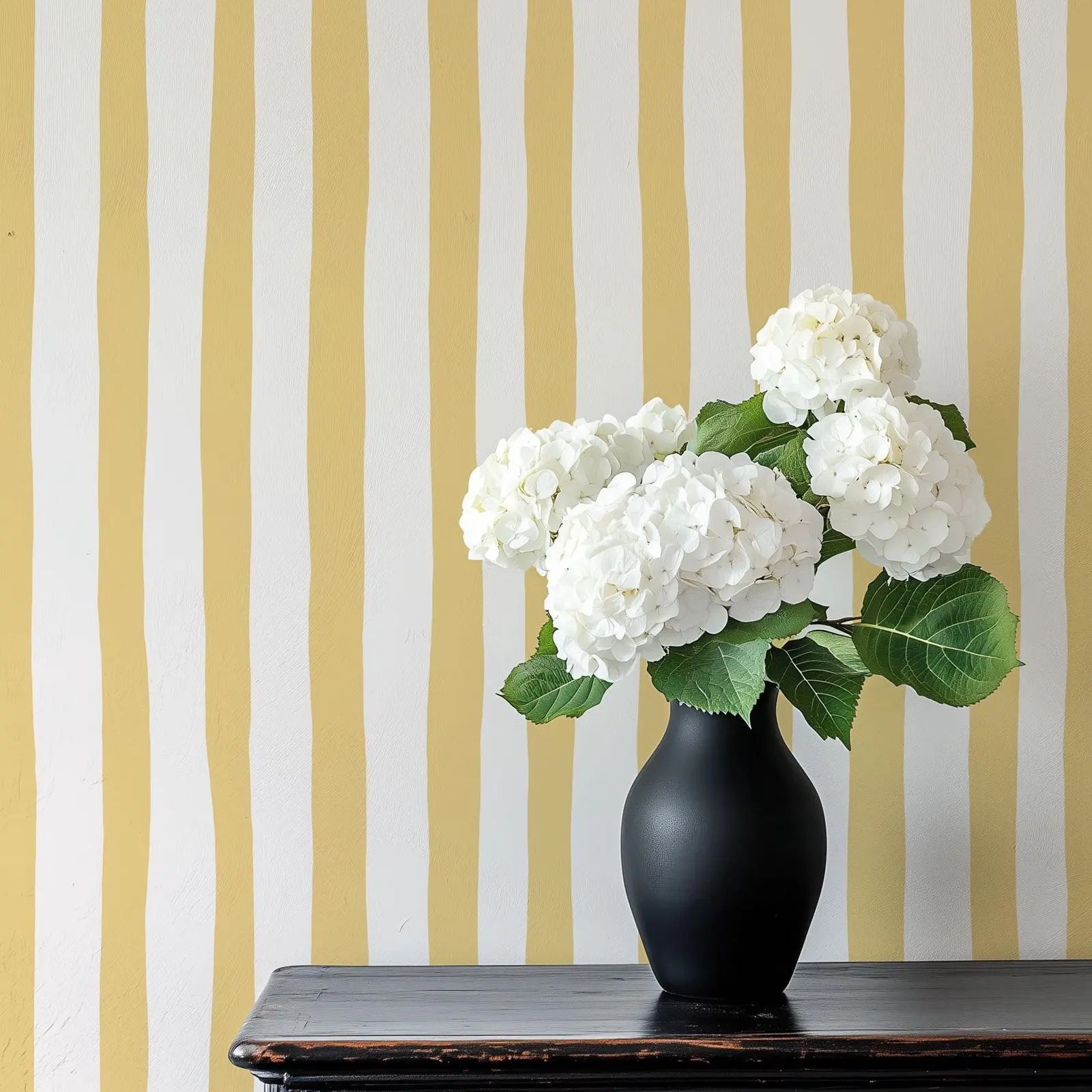 Sunshine Yellow Wobbly Stripes - Baby Nursery Peel And Stick Wallpaper 리뷰 및 가격