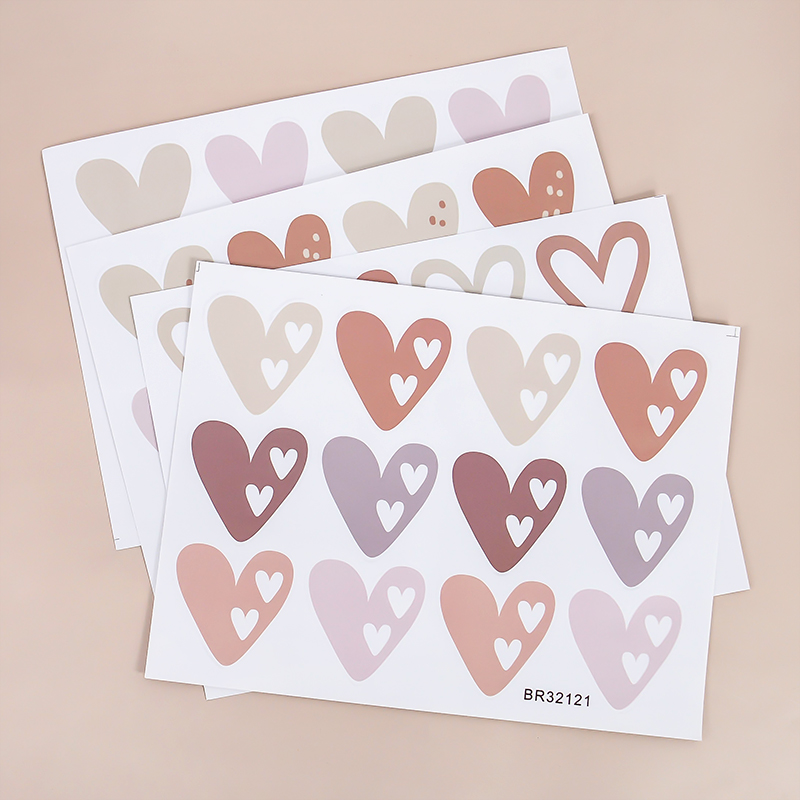 2pcs Lovely Hearts Ins Wall St - Baby Nursery Vinyl Wall Stickers 리뷰 및 가격