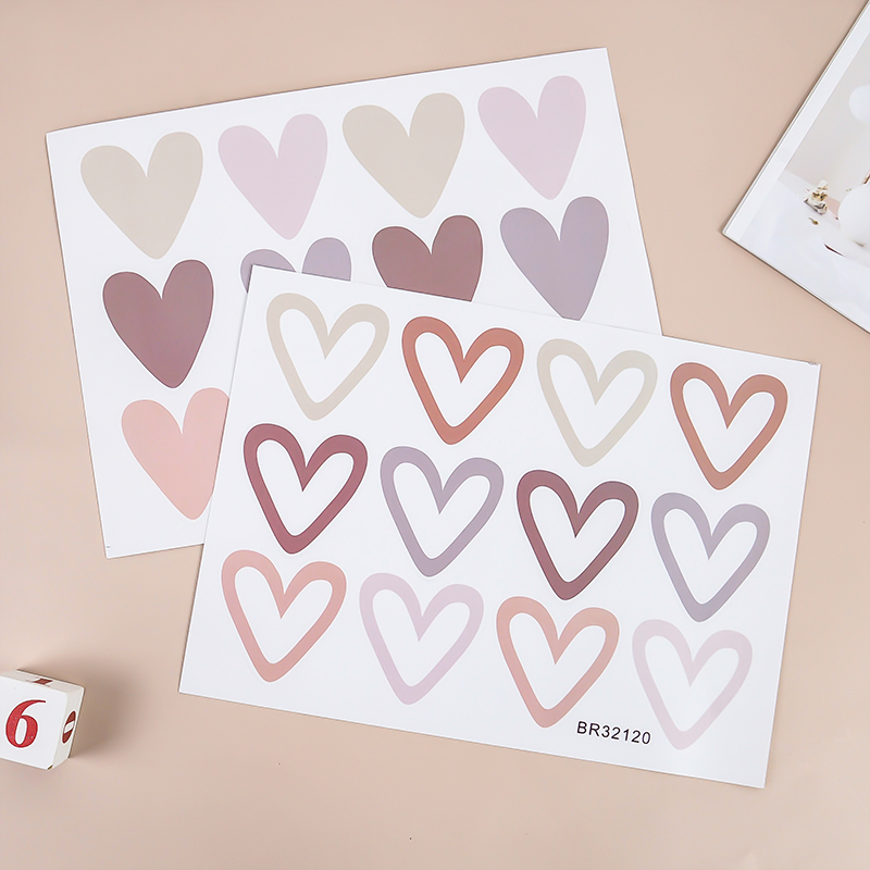 2pcs Lovely Hearts Ins Wall St - Baby Nursery Vinyl Wall Stickers 리뷰 및 가격