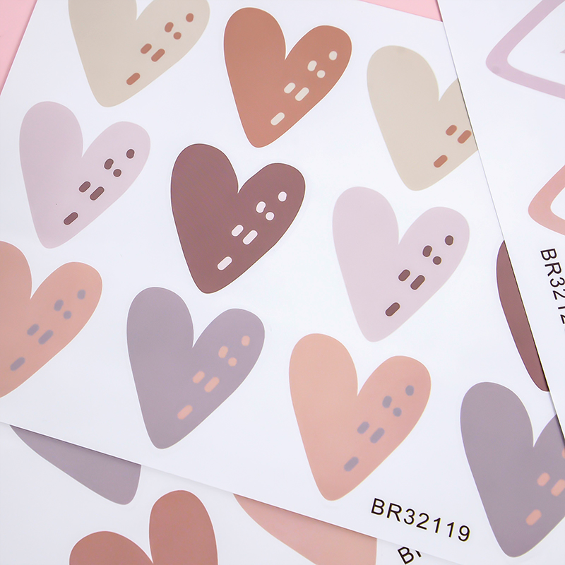 2pcs Lovely Hearts Ins Wall St - Baby Nursery Vinyl Wall Stickers 리뷰 및 가격