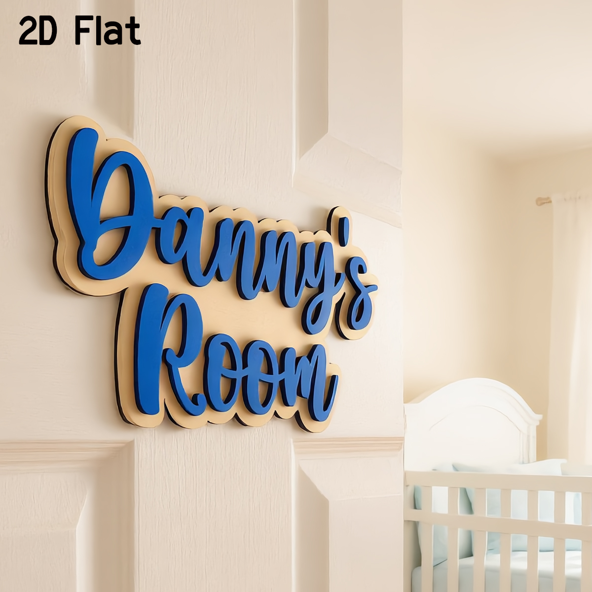 1Pc Cutom Blue Wooden Acrylic  - Baby Nursery Diy 리뷰 및 가격