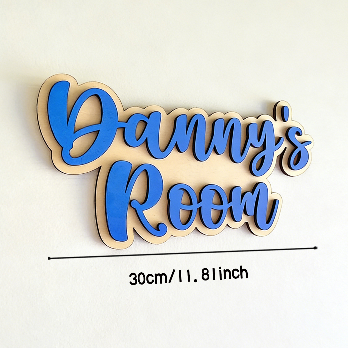 1Pc Cutom Blue Wooden Acrylic  - Baby Nursery Diy 리뷰 및 가격