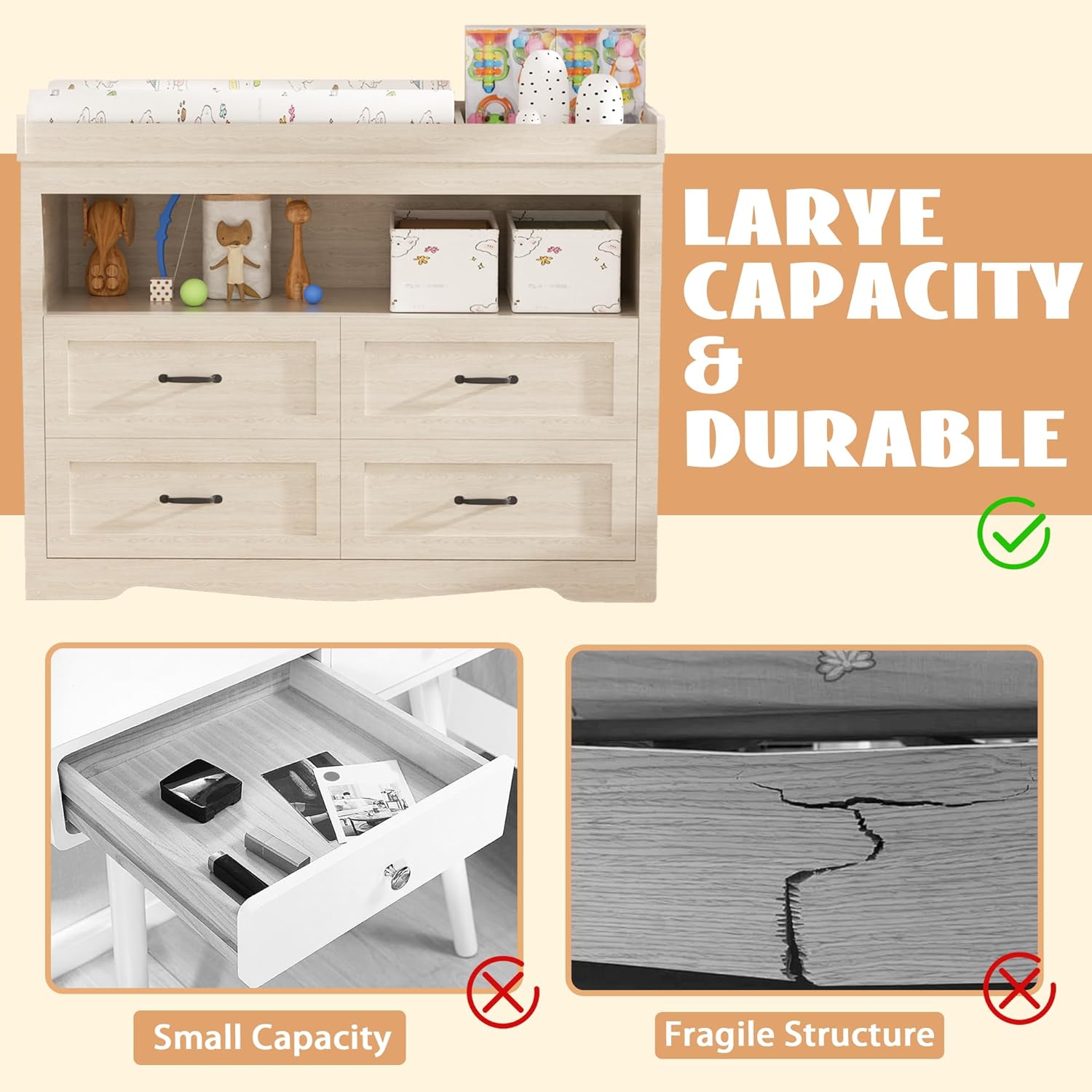 4 Drawer Nursery Dresser Chang - Baby Nursery Dresser 리뷰 및 가격