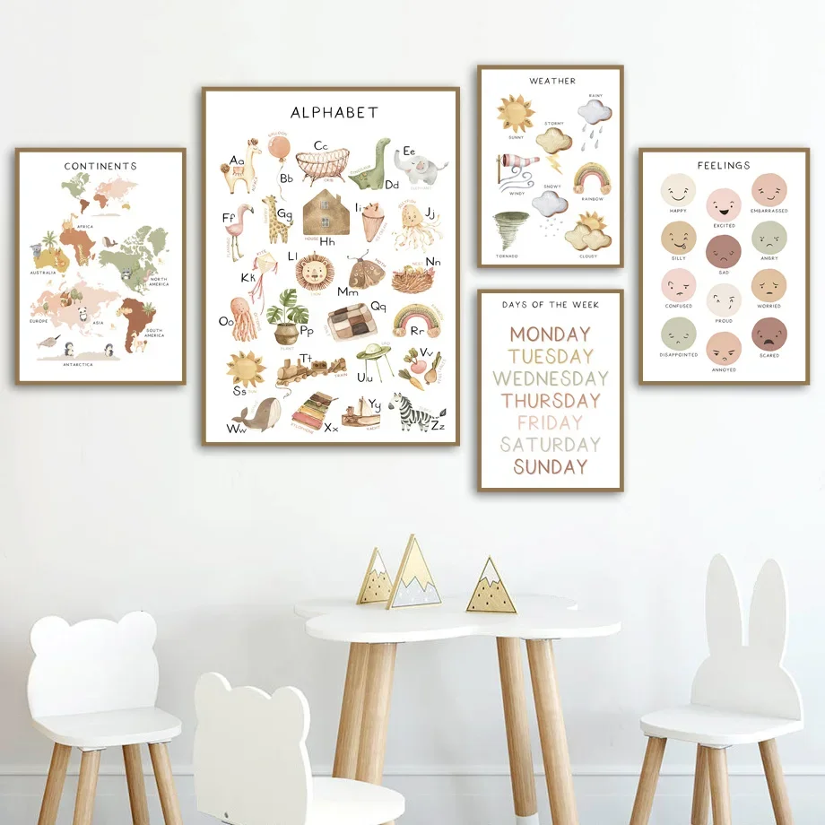 Wall Art Print Canvas Painting - Baby Nursery Animal Pictures 리뷰 및 가격