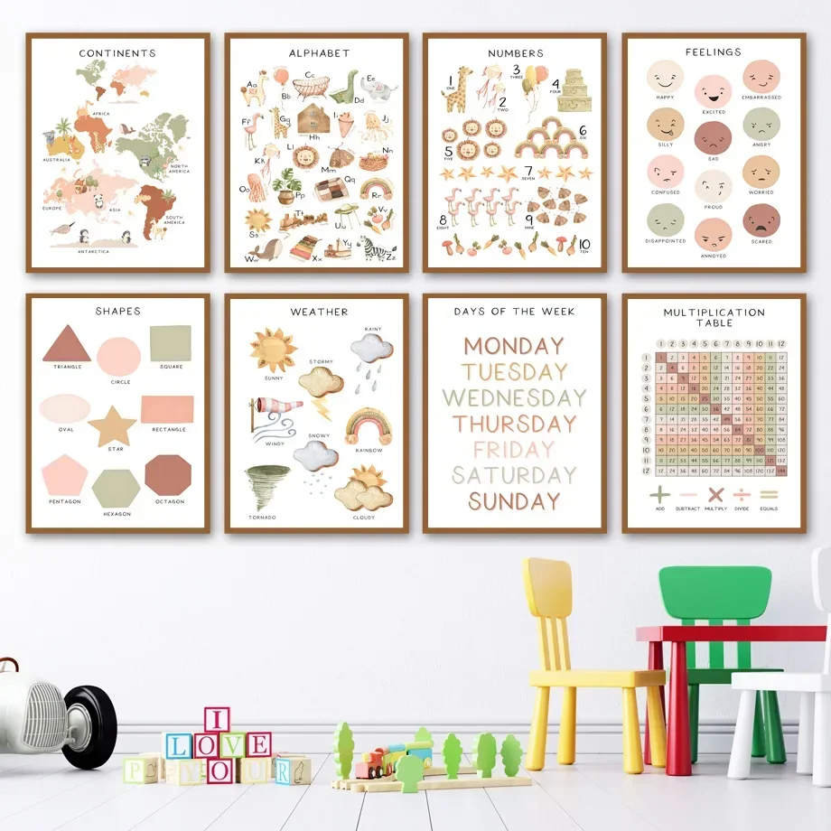 Wall Art Print Canvas Painting - Baby Nursery Animal Pictures 리뷰 및 가격