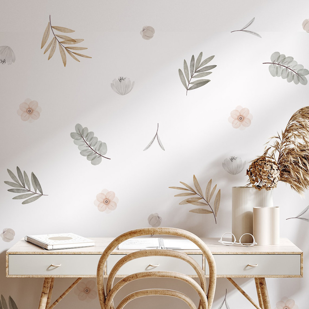 Boho Leaves Botanical DIY Wall - Baby Nursery Vinyl Wall Stickers 리뷰 및 가격