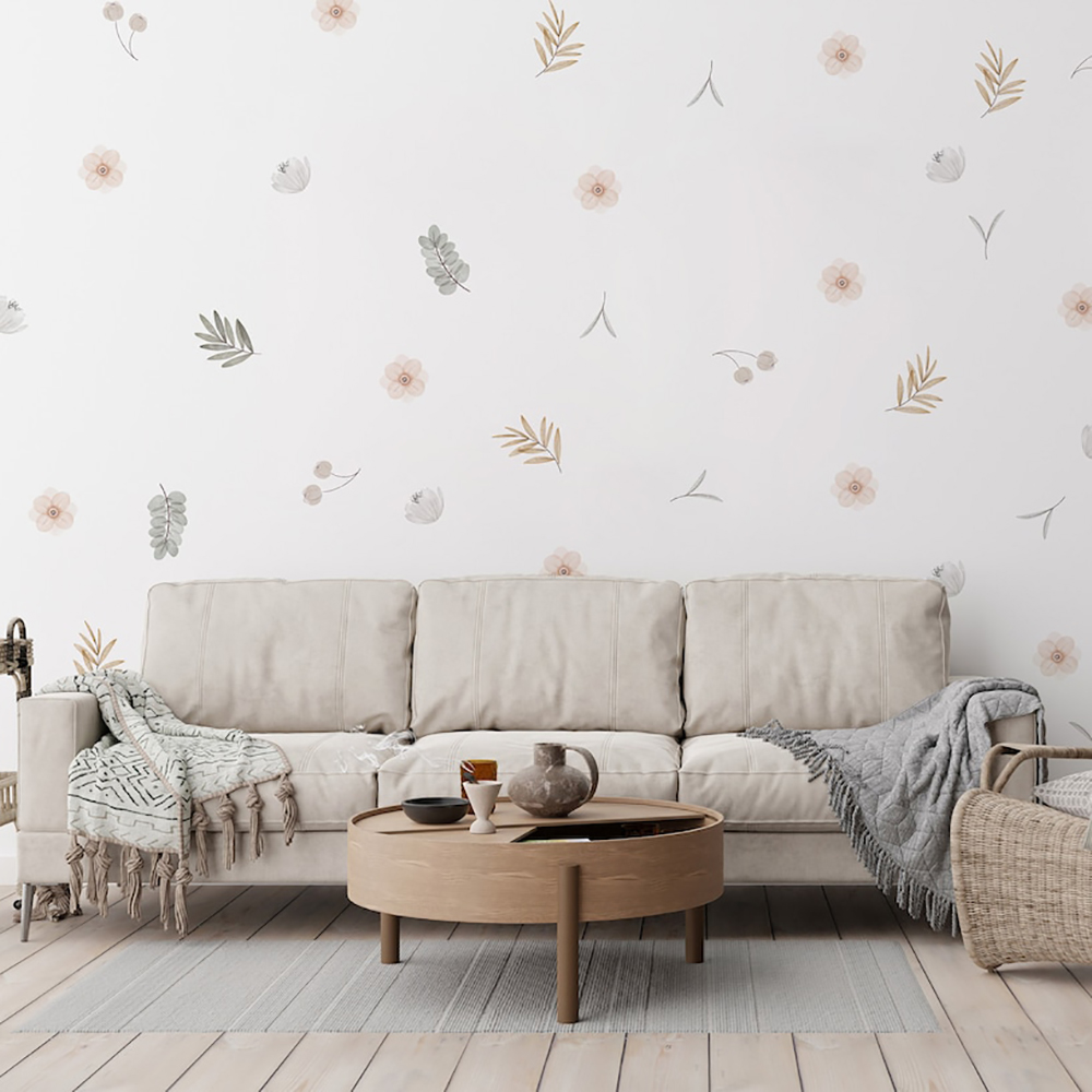 Boho Leaves Botanical DIY Wall - Baby Nursery Vinyl Wall Stickers 리뷰 및 가격