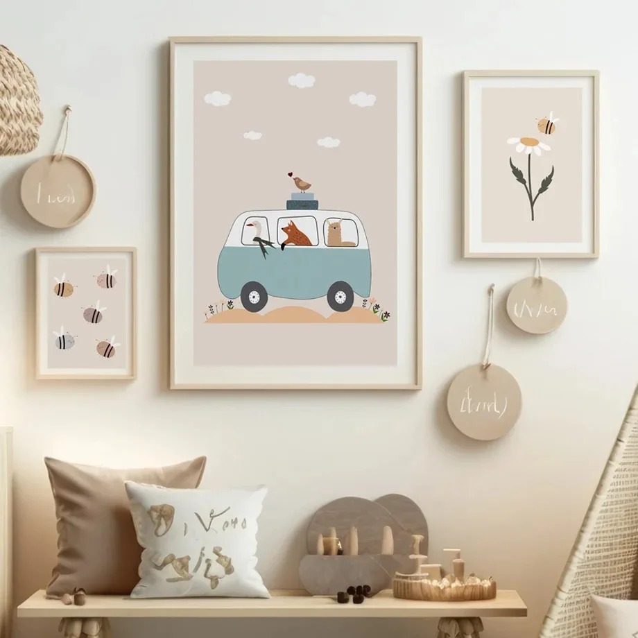 Funny Cartoon Duck Squirrel Be - Baby Nursery Animal Pictures 리뷰 및 가격