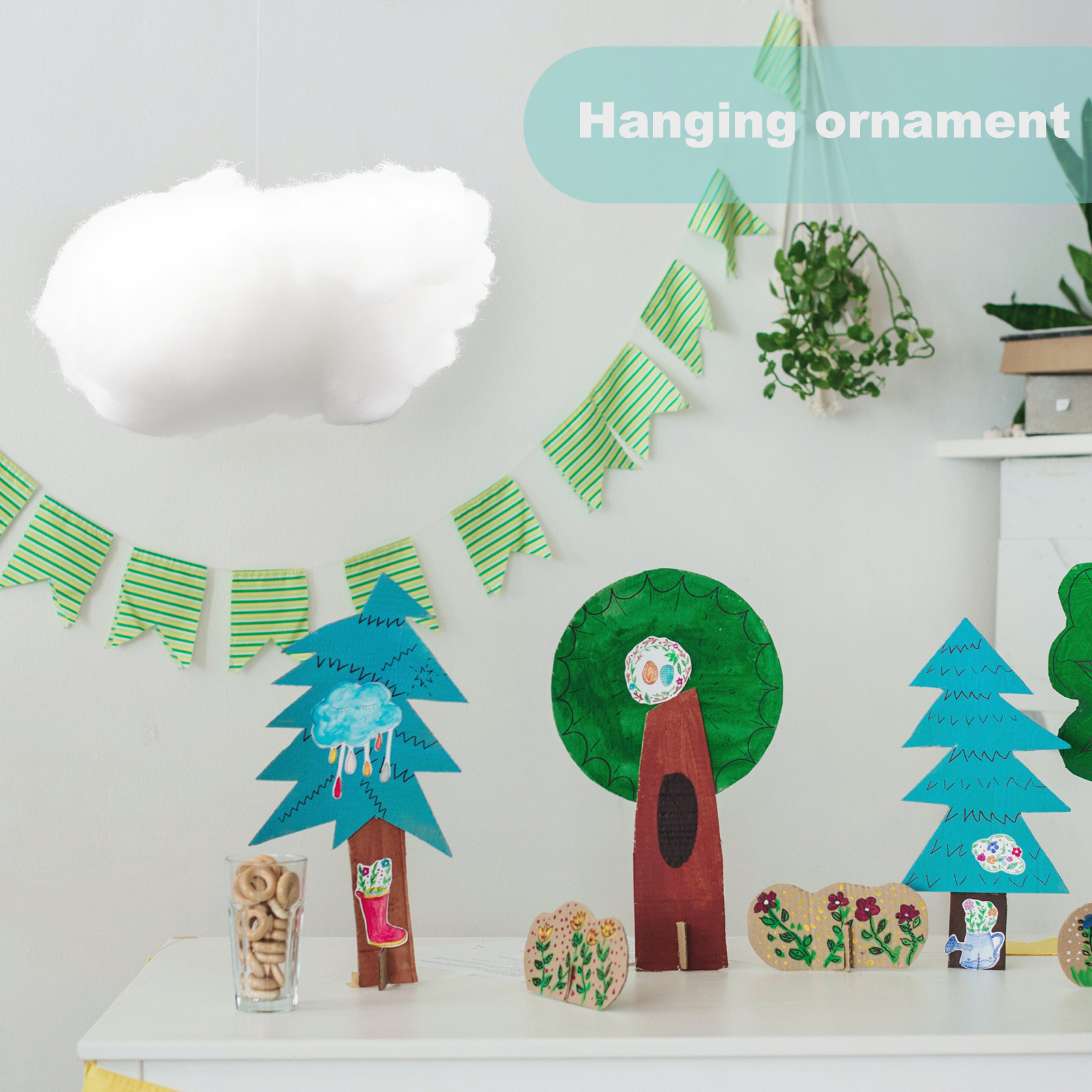 4Pcs Cloud Hanging Ornament Lo - Baby Nursery Diy 리뷰 및 가격