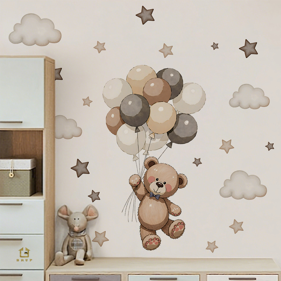Adorable Teddy Bear Wall Decal - Baby Nursery Things 리뷰 및 가격