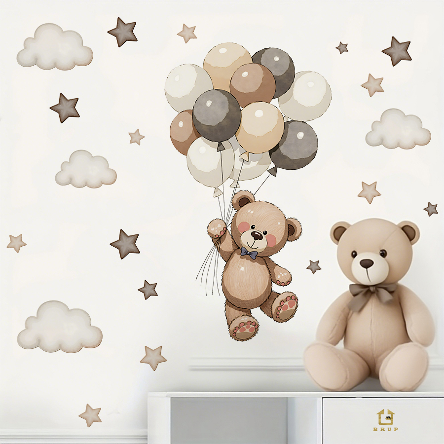 Adorable Teddy Bear Wall Decal - Baby Nursery Things 리뷰 및 가격