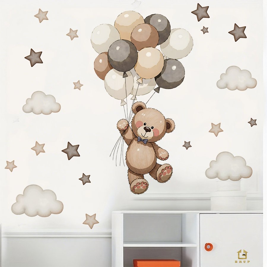 Adorable Teddy Bear Wall Decal - Baby Nursery Things 리뷰 및 가격