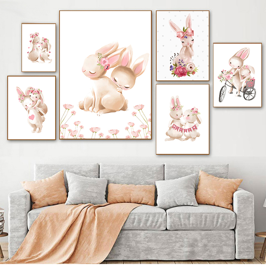 Pink Flowers Cartoon Picture G - Baby Nursery Animal Pictures 리뷰 및 가격
