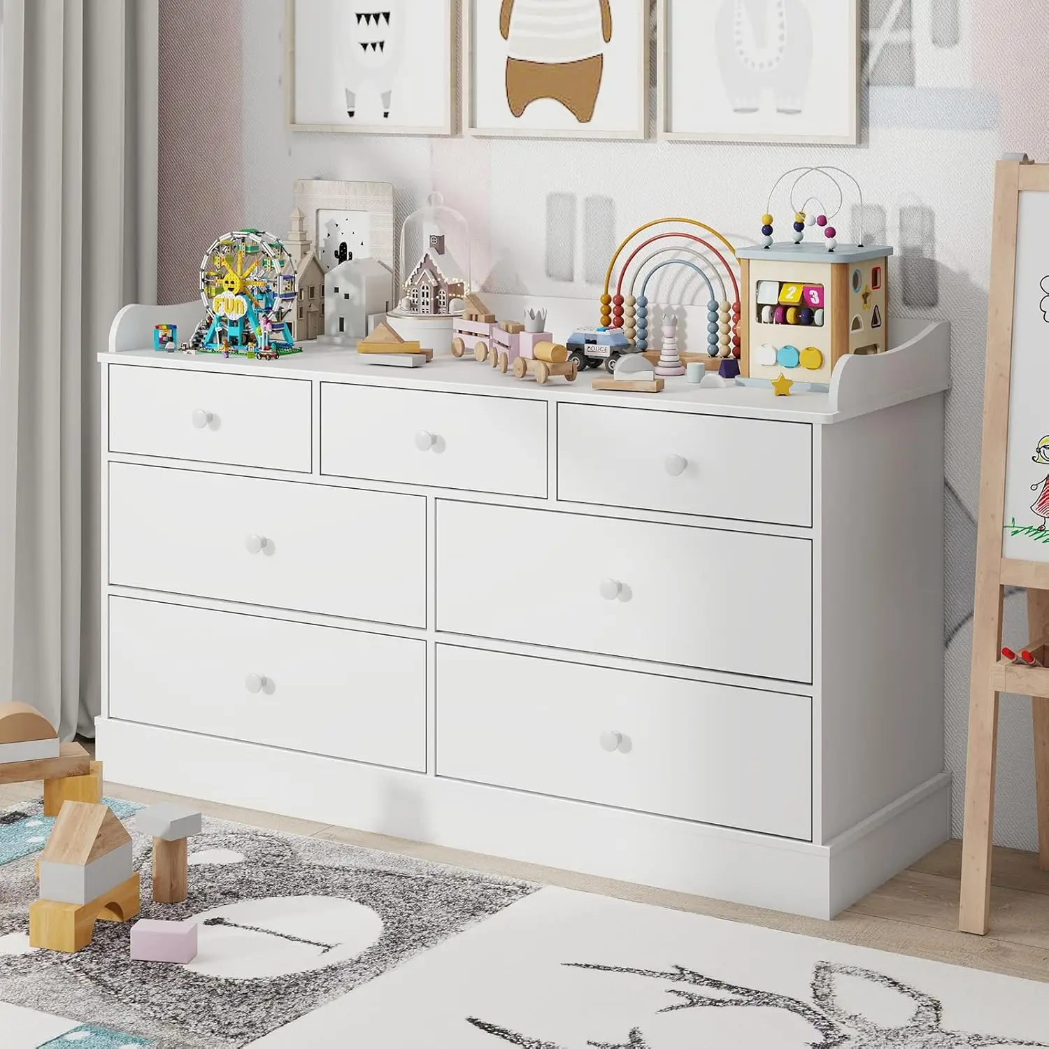 Kids Dresser Cabinet with 7 Dr - Baby Nursery Chest Of Drawers 리뷰 및 가격