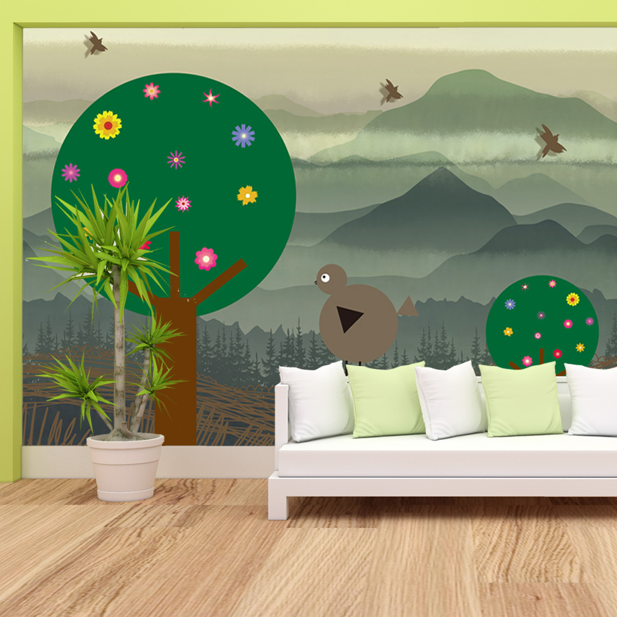 Cartoon Custom Easy to Apply P - Baby Nursery Peel And Stick Wallpaper 리뷰 및 가격