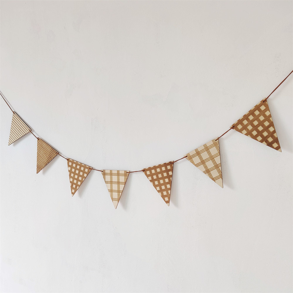 Nordic Wooden Triangle Flag Wa - Baby Nursery Garland 리뷰 및 가격