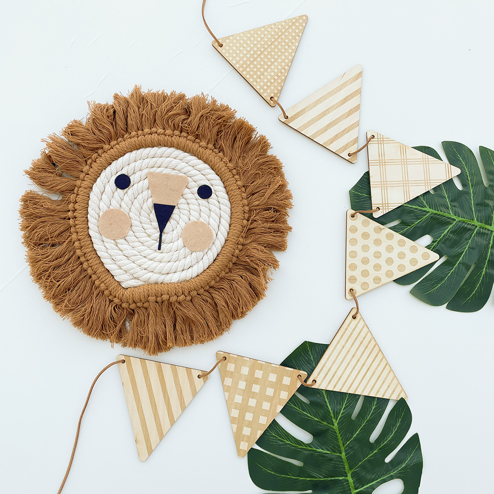 Nordic Wooden Triangle Flag Wa - Baby Nursery Garland 리뷰 및 가격