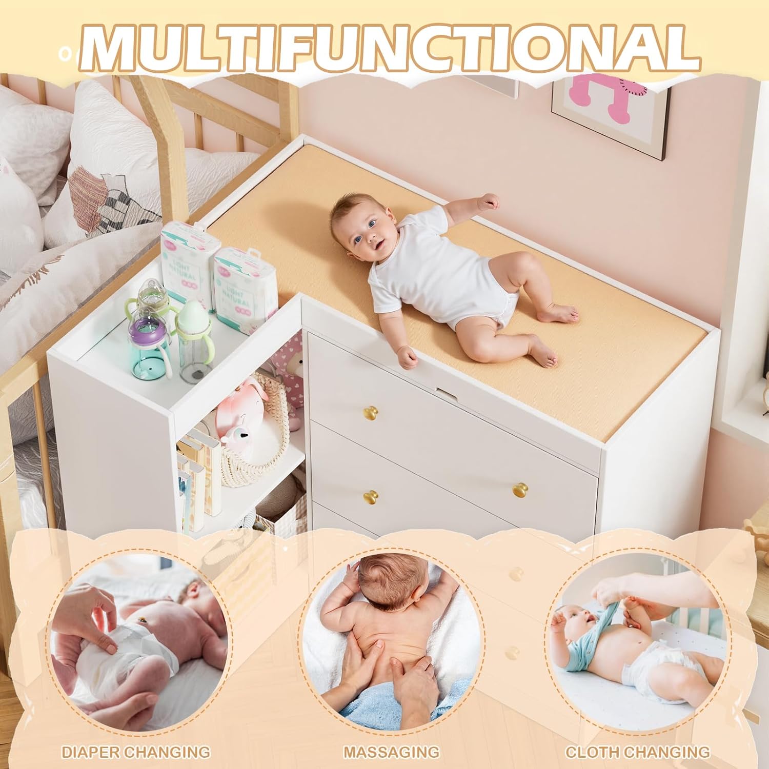 Corner Nursery Changing Table  - Baby Nursery Dresser 리뷰 및 가격