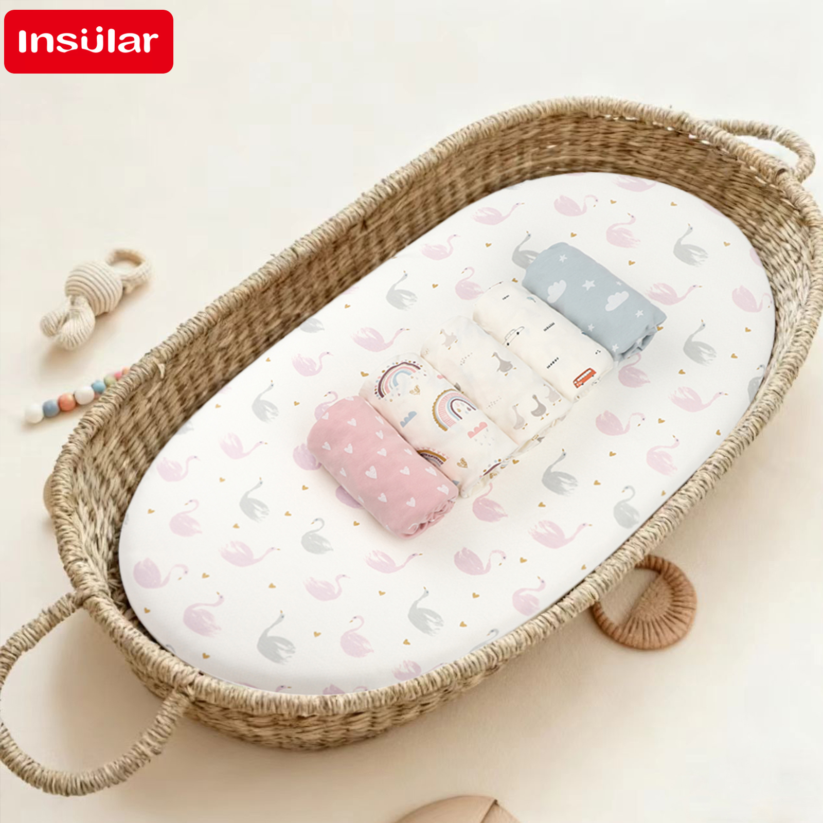 Cartoon Printed Crib Sheet Set - Baby Nursery Rhymes 리뷰 및 가격