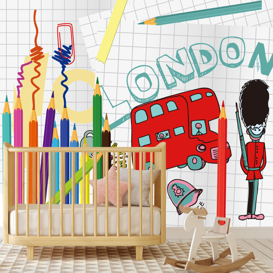 Custom Cartoon Easy to Apply P - Baby Nursery Peel And Stick Wallpaper 리뷰 및 가격