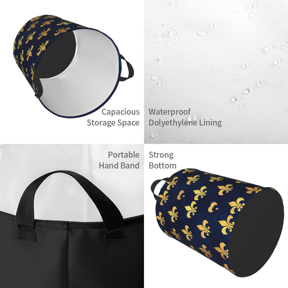 Royal Gold Blue Grunge Fleur D - Baby Nursery Hamper 리뷰 및 가격