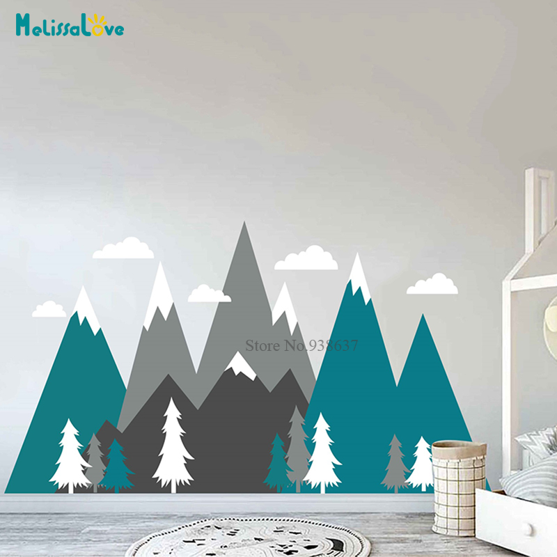 Nursery Adventure Mountain Mur - Baby Nursery Vinyl Wall Stickers 리뷰 및 가격