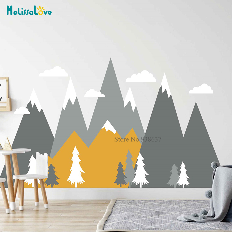Nursery Adventure Mountain Mur - Baby Nursery Vinyl Wall Stickers 리뷰 및 가격