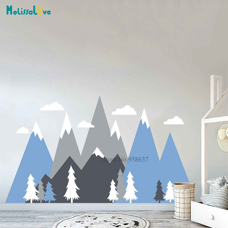 Nursery Adventure Mountain Mur - Baby Nursery Vinyl Wall Stickers 리뷰 및 가격