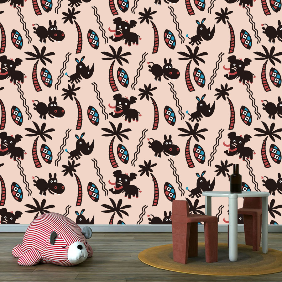Cartoon Custom Peel and Stick  - Baby Nursery Peel And Stick Wallpaper 리뷰 및 가격