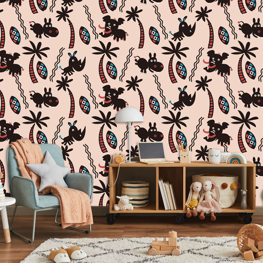 Cartoon Custom Peel and Stick  - Baby Nursery Peel And Stick Wallpaper 리뷰 및 가격