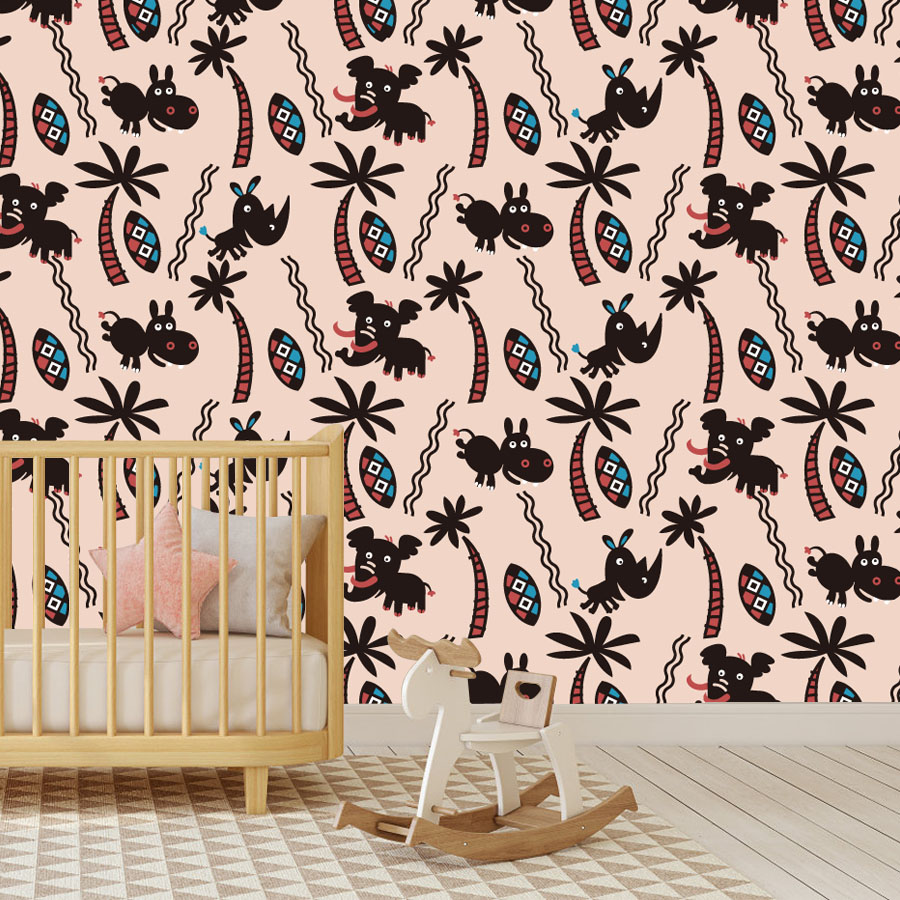 Cartoon Custom Peel and Stick  - Baby Nursery Peel And Stick Wallpaper 리뷰 및 가격