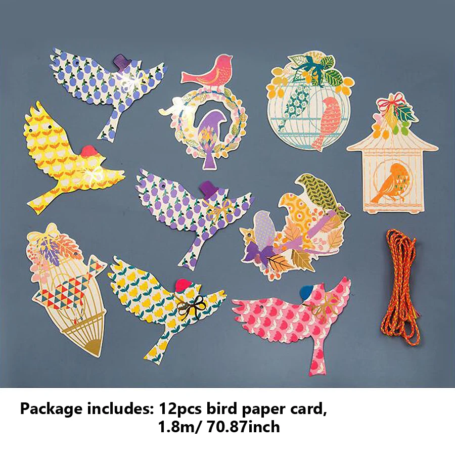 1.8m Bird Animal Party Banner  - Baby Nursery Garland 리뷰 및 가격