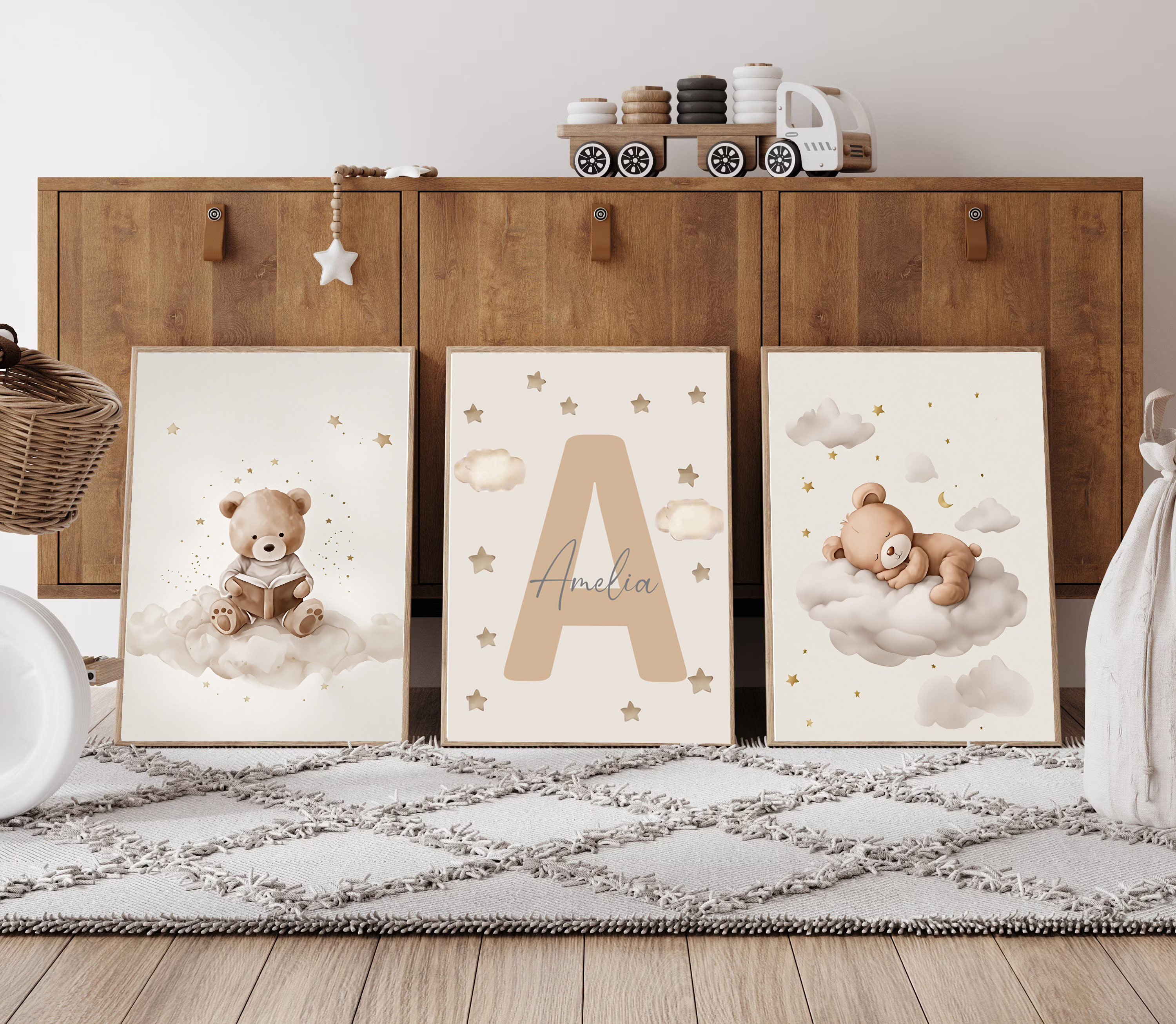 3pcs/set Bohemian Teddy Bear A - Baby Nursery Things 리뷰 및 가격