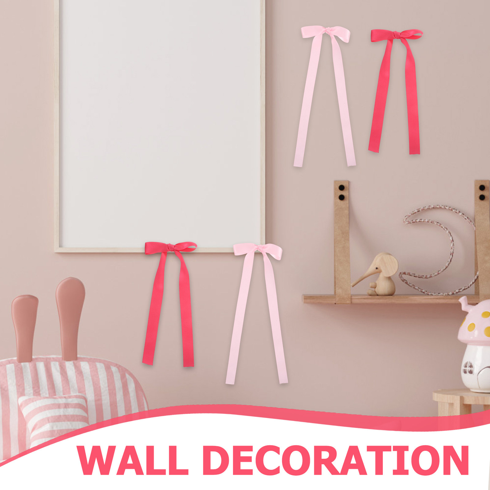 40Pcs Pink Satin Bow Wall Deco - Baby Nursery Garland 리뷰 및 가격