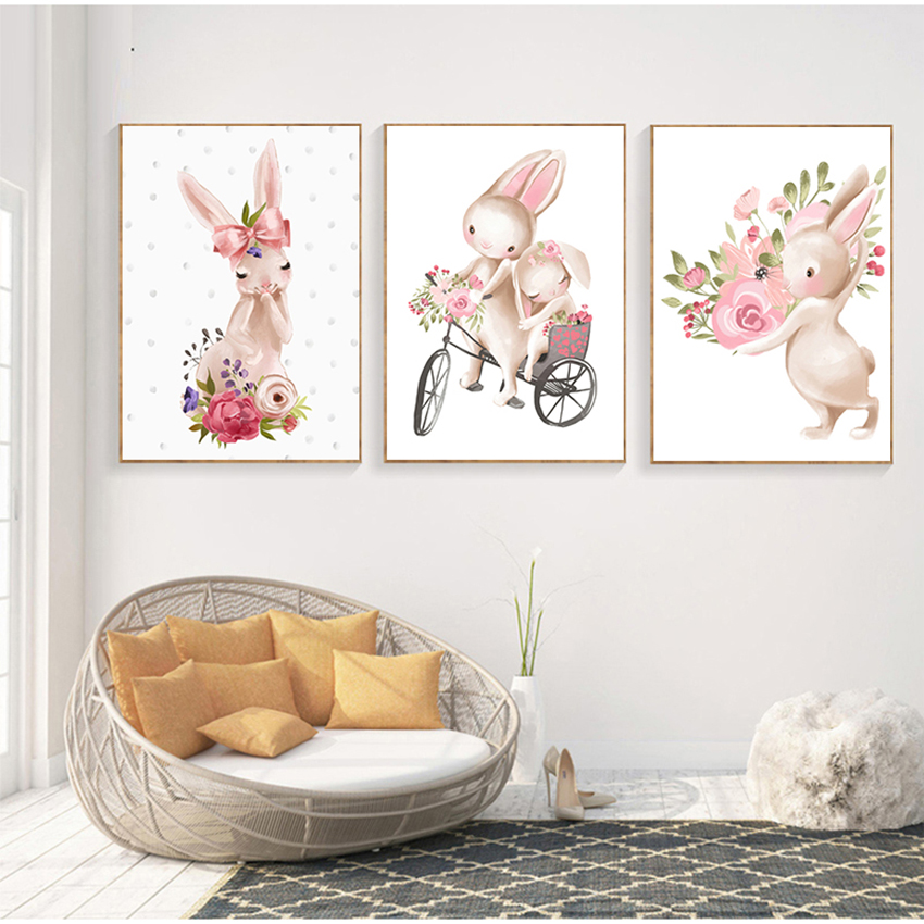 Pink Flowers Cartoon Picture G - Baby Nursery Animal Pictures 리뷰 및 가격