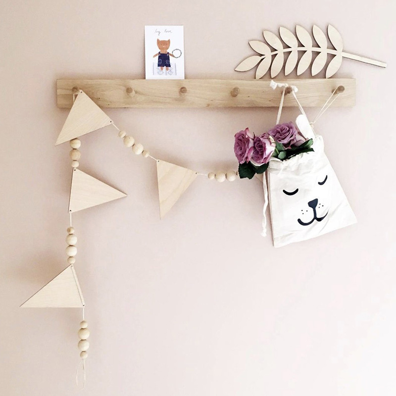 Baby Room Garland Wooden Trian - Baby Nursery Garland 리뷰 및 가격