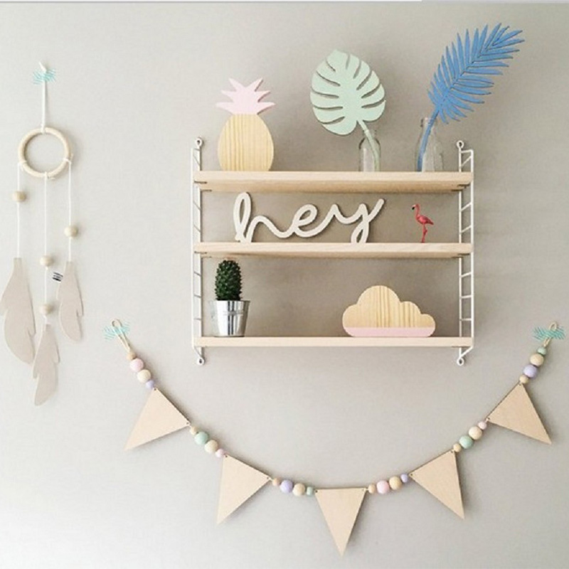 Baby Room Garland Wooden Trian - Baby Nursery Garland 리뷰 및 가격