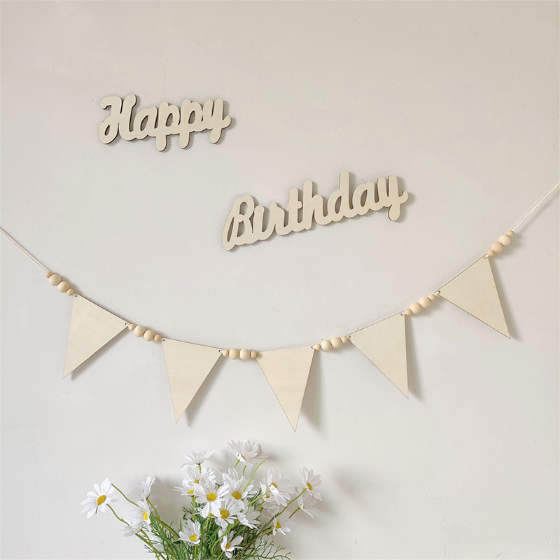 Baby Room Garland Wooden Trian - Baby Nursery Garland 리뷰 및 가격