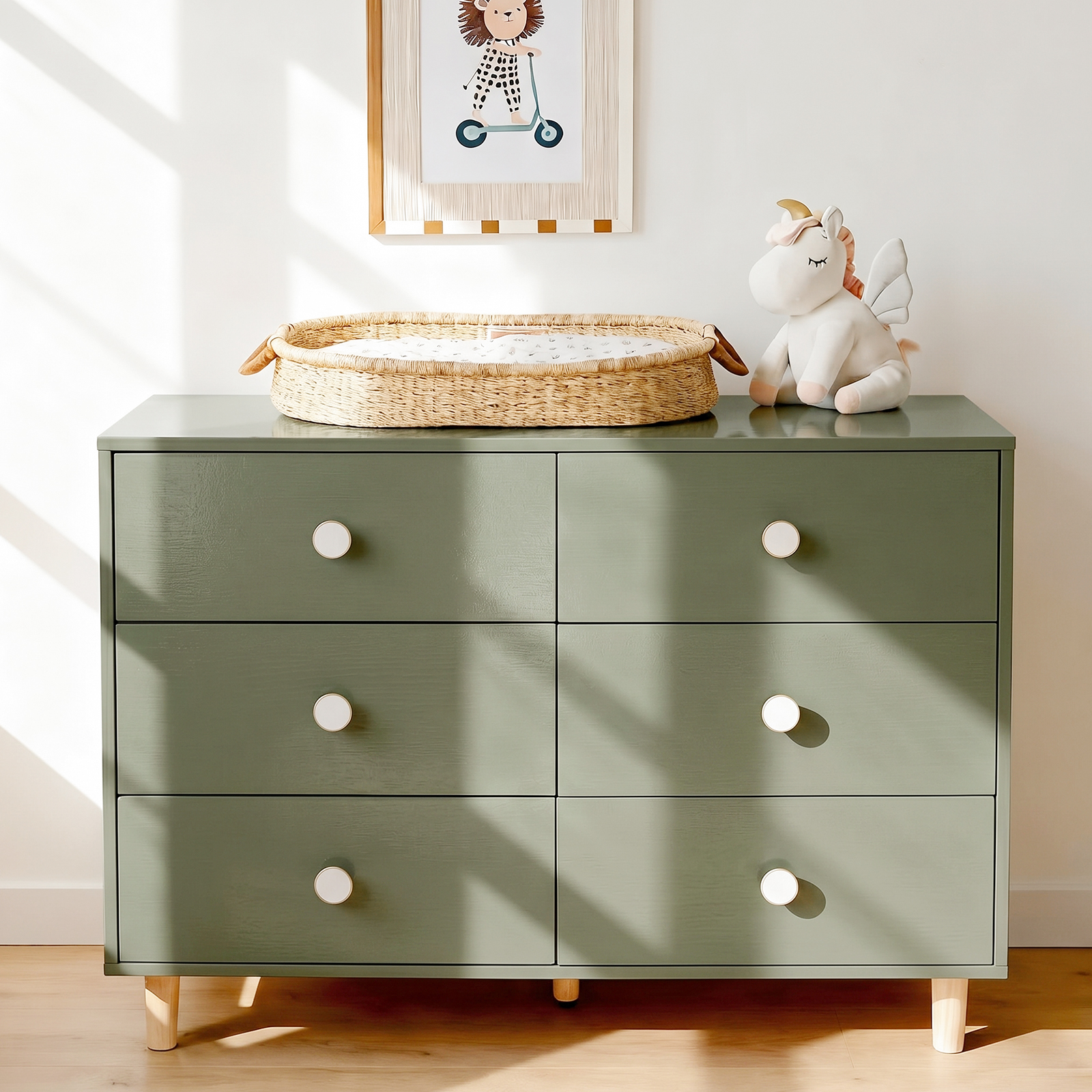 White Baby Dresser 6-Drawer St - Baby Nursery Chest Of Drawers 리뷰 및 가격