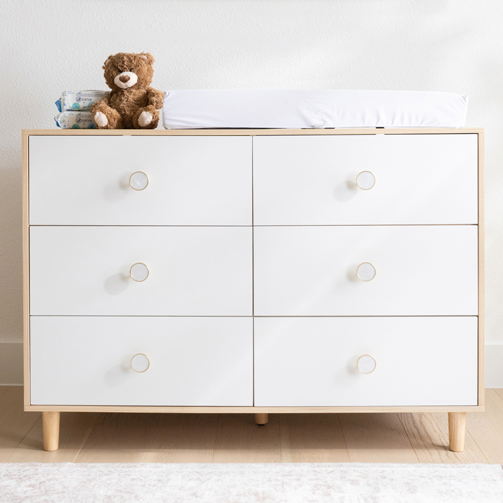White Baby Dresser 6-Drawer St - Baby Nursery Chest Of Drawers 리뷰 및 가격
