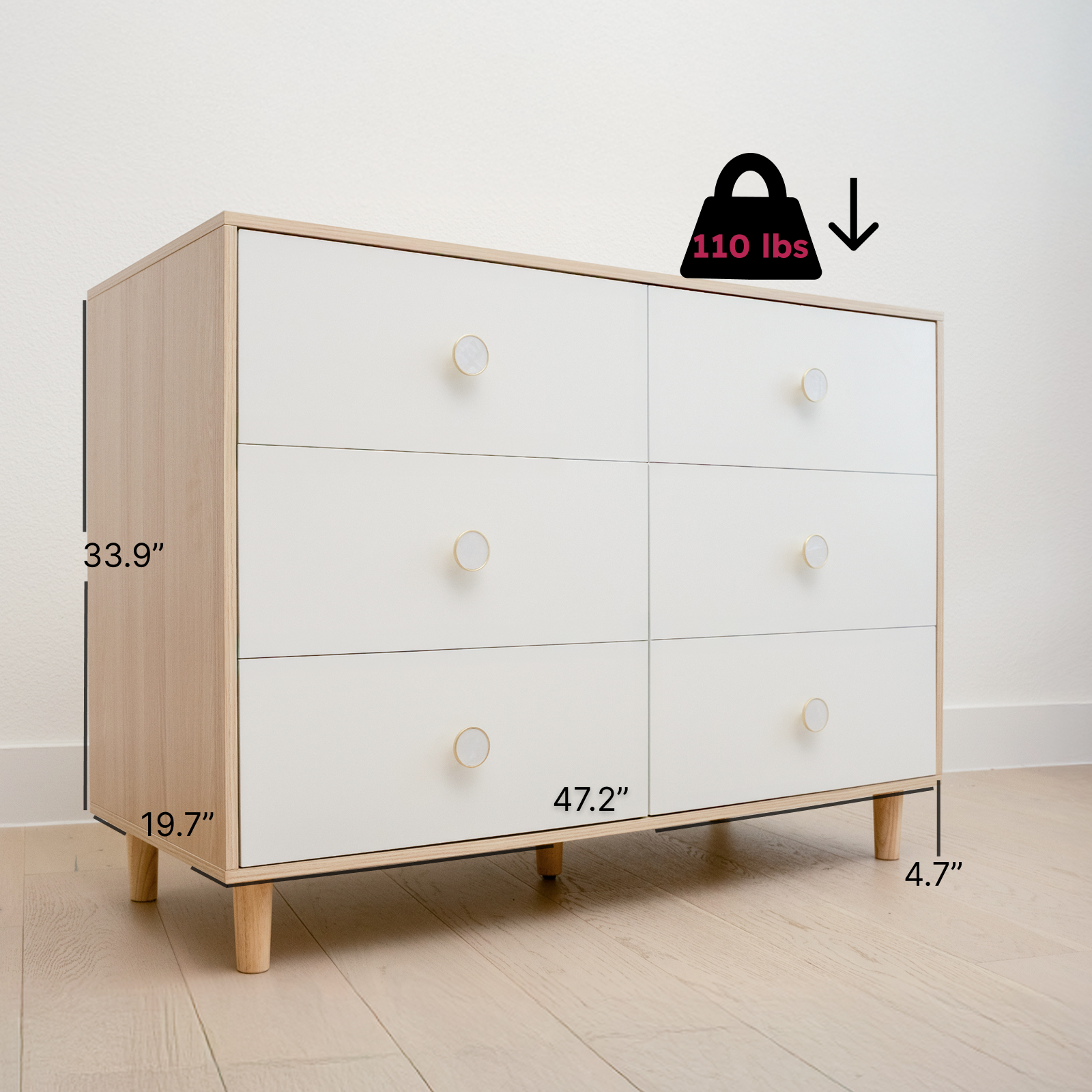 White Baby Dresser 6-Drawer St - Baby Nursery Chest Of Drawers 리뷰 및 가격
